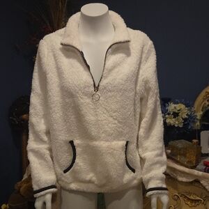 Women's White Fleece Jacket